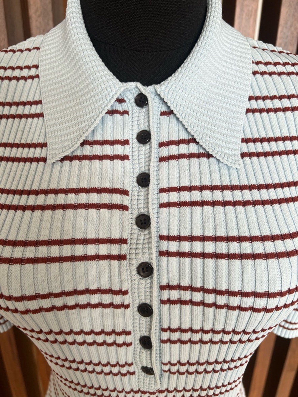 A.L.C. Sydney Striped Polo Top - Picture 7 of 11